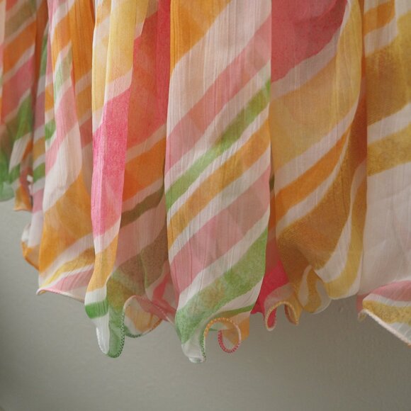 ASOS Plunge Pleated Sleeveless Tiered Mini Dress sz US 10 - Picture 7 of 8